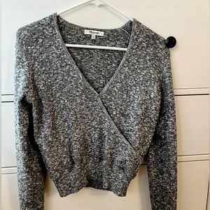 Madewell gray crossover sweater size xsmall
